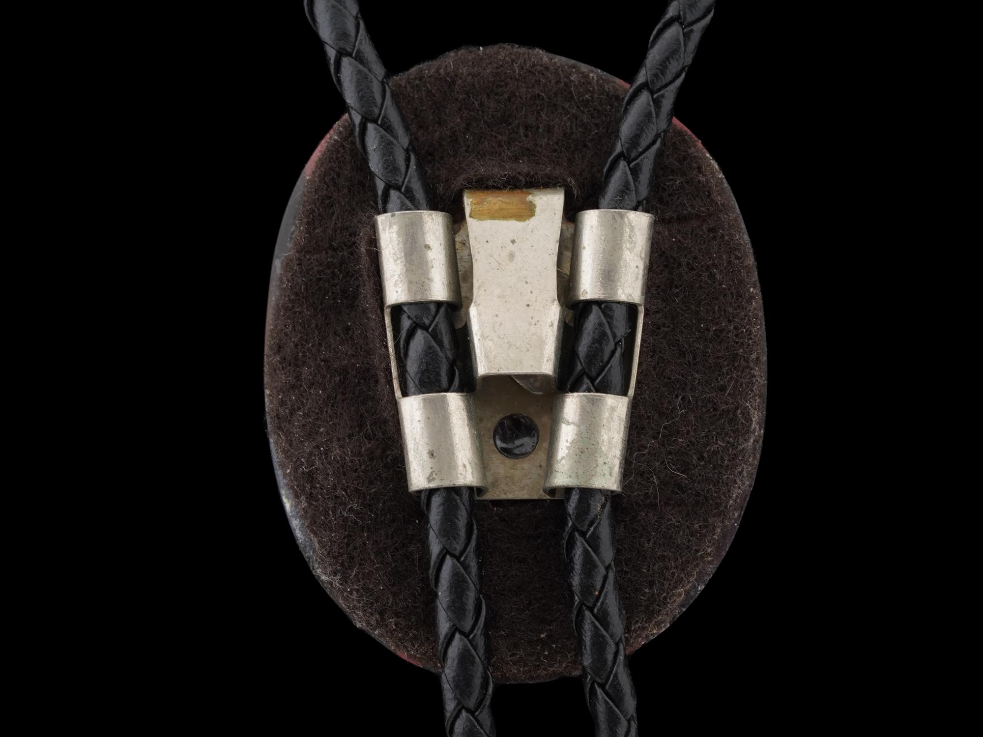 KOKOPELLI NATIVE AMERICAN STYLE SILVER BOLO TIE PIC-3